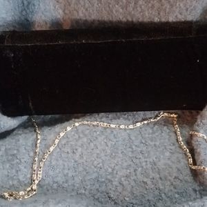 Vintage Black Velvet Clutch